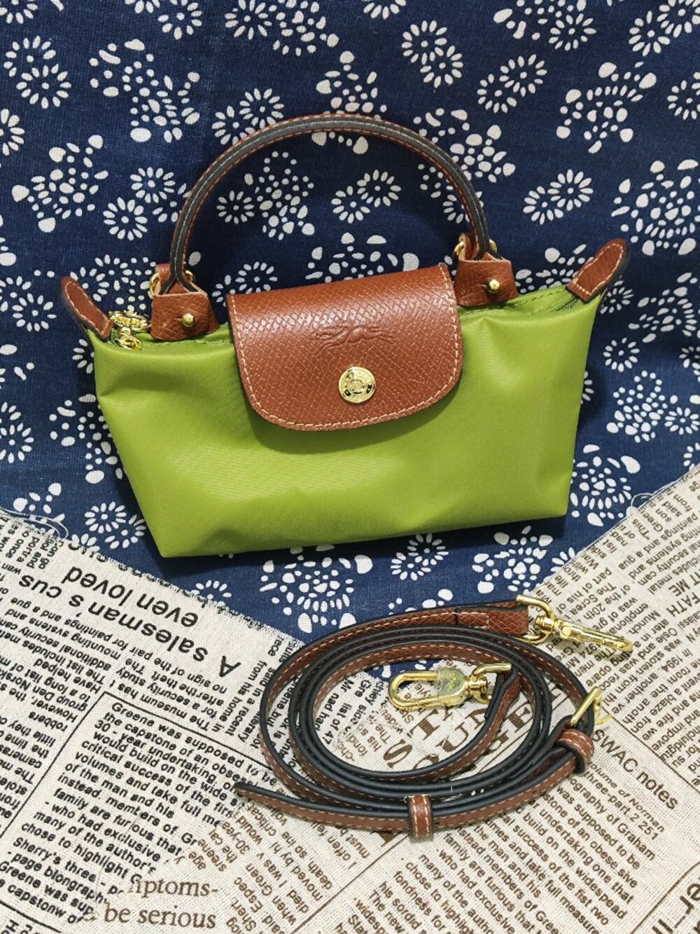 Longchamp Avocado Green Mini Dumpling Bag, Multi-Way Casual Women's Bag